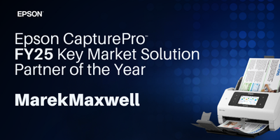 Epson Sales award for Marek Maxwell